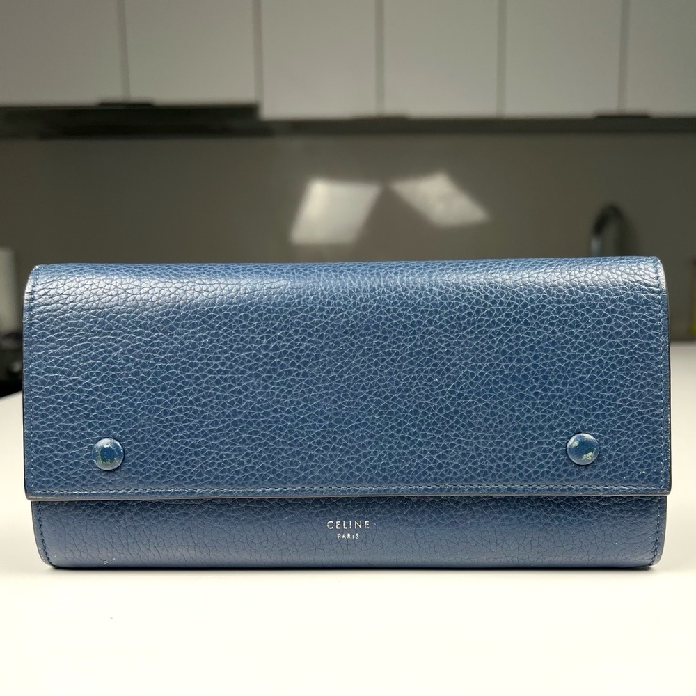 CÉLINE Calfskin Large Multifunction Flap Wallet